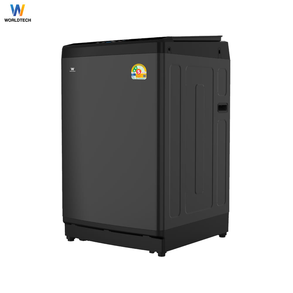 เครื่องซักผ้าฝาบน WORLDTECH รุ่น WT-MB100-620 ขนาด 10KG. สีเทา-ดำ